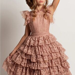 Joyfolie Anouk Petticoat Dress in Pink Nude Size 8